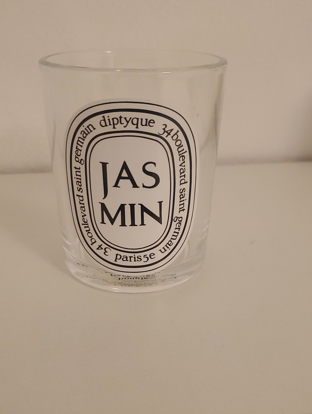 Empty 6.5 oz Diptyque Jasmine Candle Jar